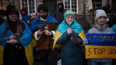 action in support of Ukraine in Gdansk.