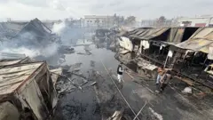 افغانستان کے دار الحکومت کابل میں منشیات بحالی مرکز پر پاکستانی فضائی حملوں کے بعد تباہی کا ایک منظر
