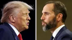 Imágenes de Donald Trump y Jack Smith