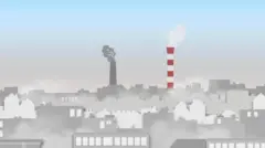 Ilustracija zagađenja u Beogradu 