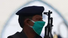 A police officer stands guard in Karachi, Pakistan (file photo)