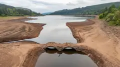 कोरड्या आणि उष्ण हवामानामुळे हा पूल यापूर्वी 2025 मध्ये पाण्याच्या वर दिसला होता.