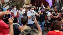 Boulos em ato de campanha