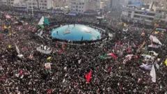Huge crowds pack Tehran for the funeral of Qasem Soleimani