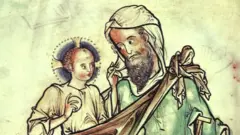 São Cristóvão em ilustração do século 12, de autor desconhecido