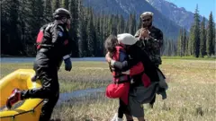 The tearful reunion