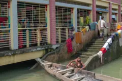 সিলেটের একটি আশ্রয়কেন্দ্র (২১শে জুনের ছবি)