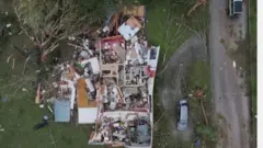 حجم خسارت توفند میلتون در فلوریدا از نگاه پهپاد