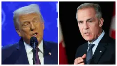 مارک کارنی، نخست‌وزیر کانادا، دونالد ترامپ، رئیس‌جمهور آمریکا