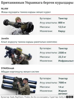 Британиянын Украинага берген куралдары