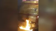Zapaljeno ambulantno vozilo