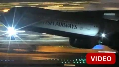 டேக் ஆஃப் ஆகும்போது கழன்று விழுந்த விமானத்தின் சக்கரம்