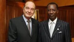 L'ancien président français Jacques Chirac et le président du Tchad, Idriss Deby Itno (Ph. archives - Cannes 2007)