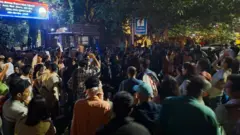 लेफ़्ट स्टूडेंट यूनियन का प्रदर्शन