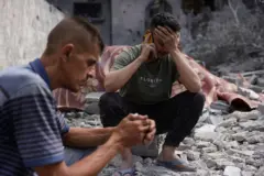 Palestinos en Gaza