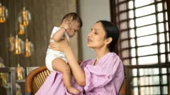 South asian mother and baby 