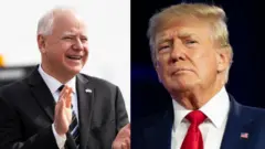 Tim Walz na Donald Trump