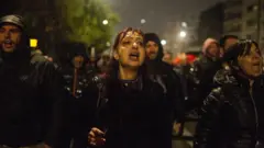 গ্রীসের রাজধানী এথেন্সে ট্রেন দুর্ঘটনার প্রতিবাদে বিক্ষোভ