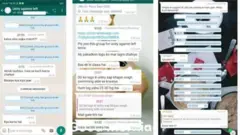 જેએનયુમાં થયેલી હિંસા સંબંધના ગ્રૂપનો સ્ક્રીનશૉટ