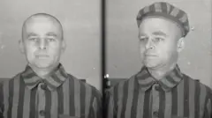 Hotunan Witold Pilecki da hukumomin Nazi suka dauka a lokacin da aka garƙame shi a Auschwitz.