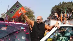 ভারতের উত্তর-পূর্বাঞ্চলে সাফল্য পাওয়ার পর এক দলীয় সমাবেশে বিজেপি নেতা অমিত শাহ