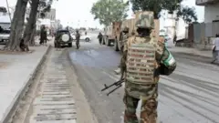 Wanajeshi wa Umoja wa mataifa wakipiga doria nchini Somalia