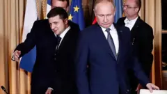 Володимир Зеленський та Володимир Путін