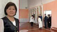 Солдо Жылдыз Жакаева, оңдо жатак-мектепке өкмөт мүчөлөрү барган учур