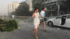 貝魯特大爆炸發生後市民爭相走避（4/8/2020）