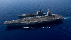 حاملة الطائرات الأمريكية جيرالد آر فورد، أكبر حاملة طائرات في العالم (صورة أرشيفية)
