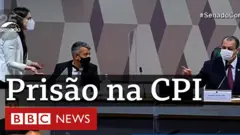 O senador Omar Aziz determinou que Roberto Ferreira Dias fosse detido porque ele teria mentido em depoimento.