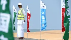 2017年底，斯里蘭卡官員視察首都科倫坡的一個中資項目