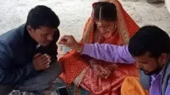 جگدیش کی شادی ایک مقامی مندر میں ہوئی تھی