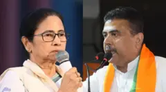 ममता बनर्जी और शुभेंदु अधिकारी