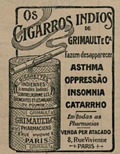 'Cigarros índios', à base de maconha, eram anunciados em jornais no Brasil