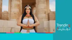 سلمى الشيمي في جلسة تصوير في منطقة سقارة الآثرية
