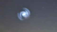 Svetleća spirala na nebu iznad Evrope