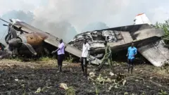 దక్షిణ సూడాన్‌లో కూలిన విమానం