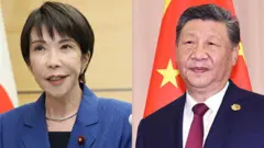 जापान की प्रधानमंत्री सनाई तकाइची और चीन के राष्ट्रपति शी जिनपिंग