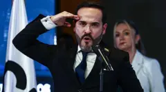 Abelardo de la Espriella, fotografiado el pasado mes de junio en Bogotá durante una alocución.