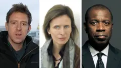 Nick Beake, Orla Guerin ile Clive Myrie