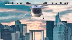 Artists impression of VoloCity flying over Paris