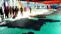 ফেন্সিডিলের বোতল দিয়ে বাংলাদেশের মানচিত্র তৈরি করায় সোশ্যাল মিডিয়ায় সমালোচনা হচ্ছে বিজিবি'র