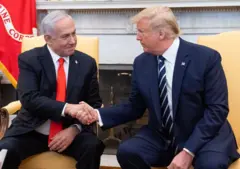 Donald Trump e Benjamin Netanyahucq9encontro na Casa Brancacq92020