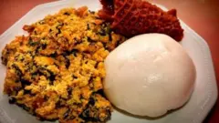 Pounded yam and soup