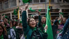 Manifestação pela descriminalização do aborto na Colômbia