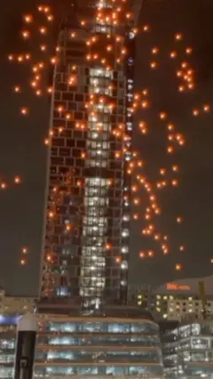 سقوط پهپادها در نمایش نور سیدنی