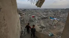 نمایی از خرابی‌های جنگ در شمال غزه 