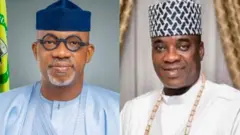 Gomina Dapo Abiodun wọ agbada olomi buluu, nigba ti Wasiu Ayinde K1 wọ agbada funfun pẹlu ilẹkẹ lọrun