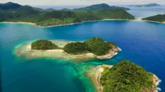 As Ilhas Andaman e Nicobar ficam na costa leste da Índia.